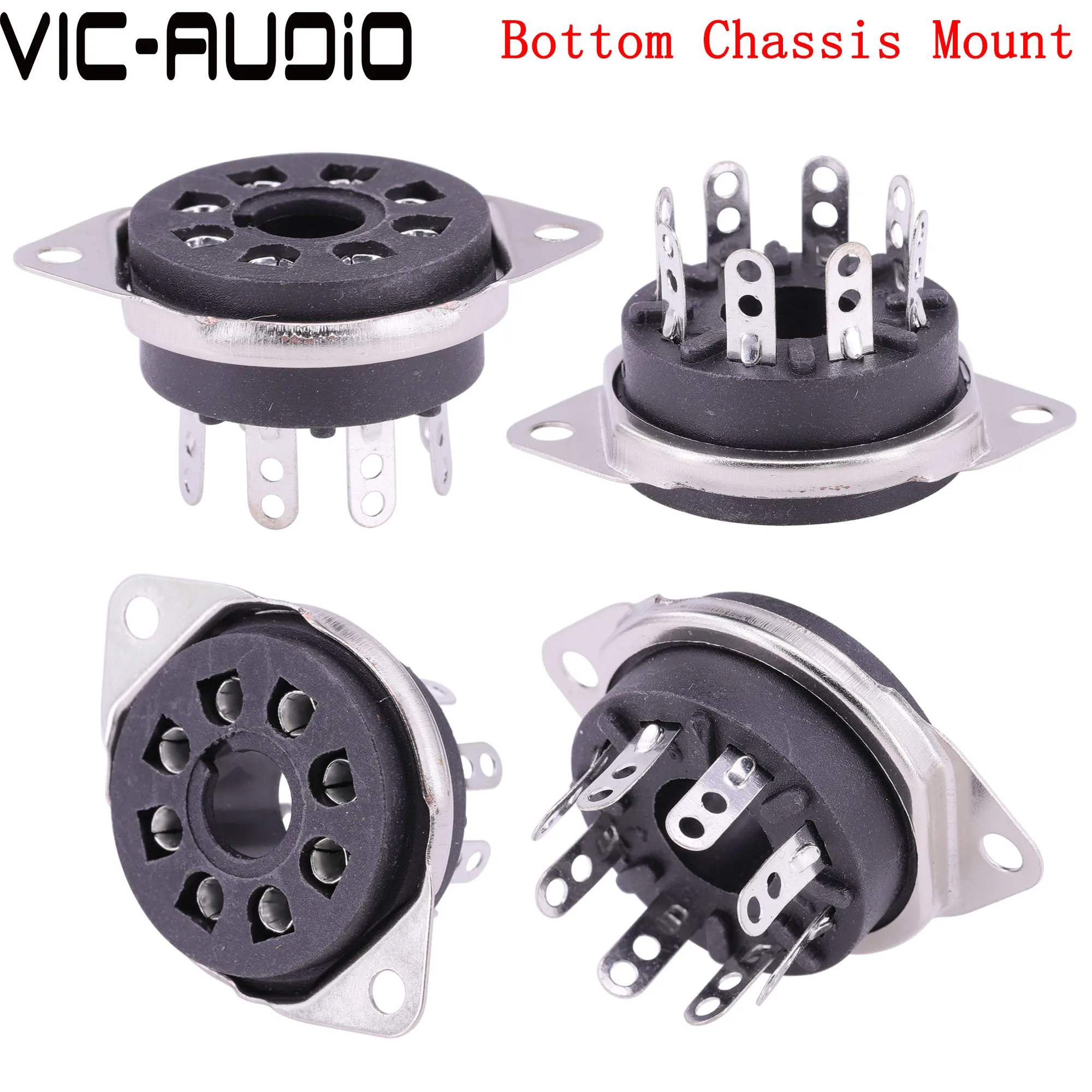 8Pin Tube Socket GZS8-B Vintage Valve Base For KT88 6V6 6L6 EL34 6N8P CV181 6N9P 6SN7 Electron Tube Amplifier HIFI Audio DIY