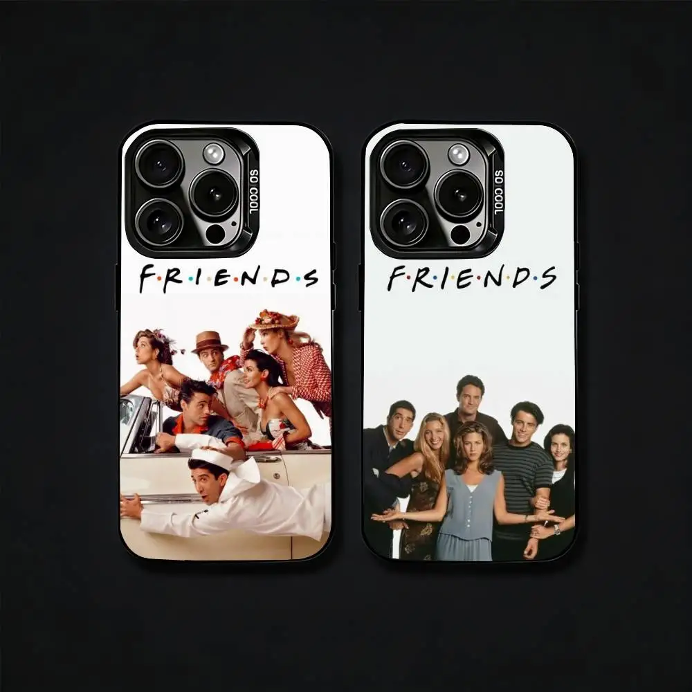 

F-Friends TV Show Phone Case For iPhone17, 16,15,14,13,12 Pro Max Black Candy Matte Shockproof Cover