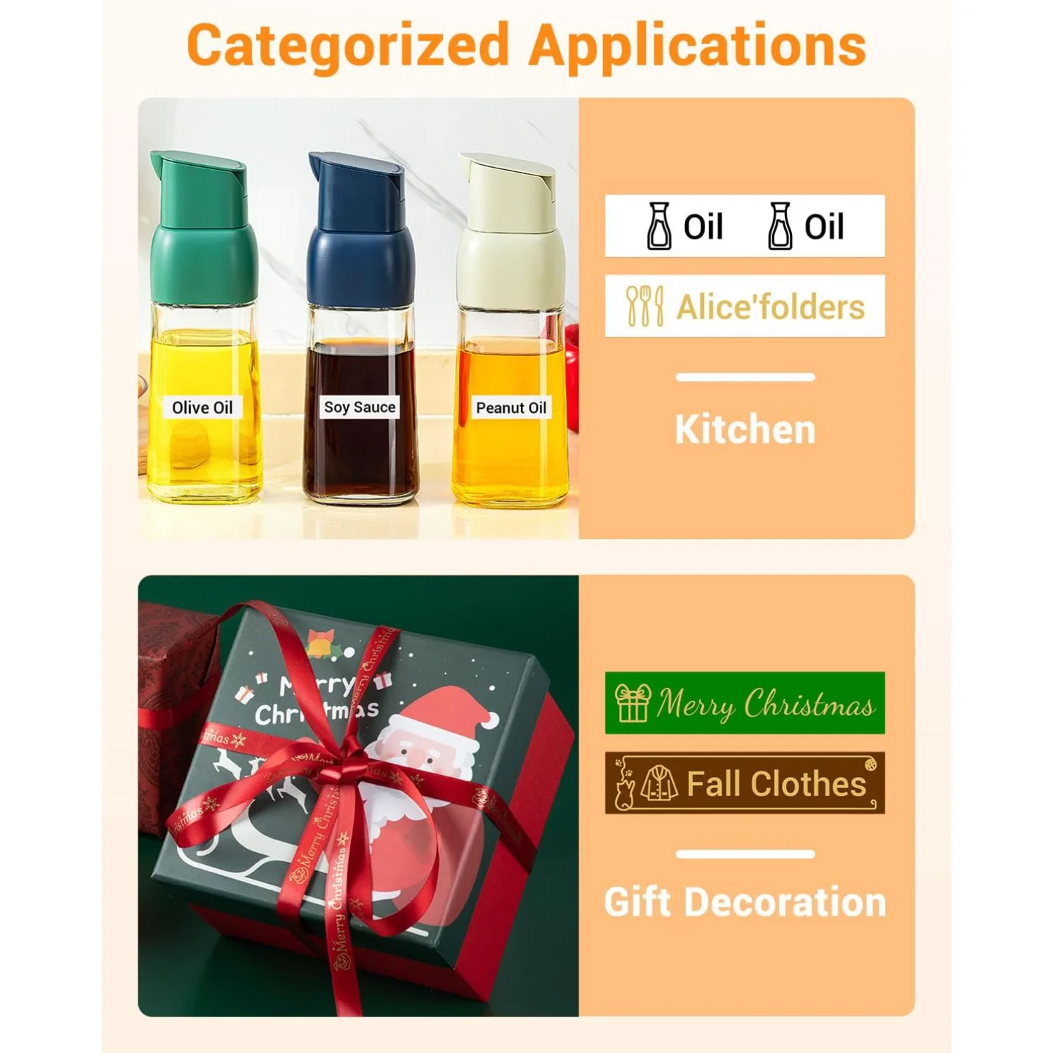 Label Maker Machine with Tape, M960 Bluetooth  Label Makers for Organizing Office/ Supplies, Easy-to-Use  Labeler Print Multiple