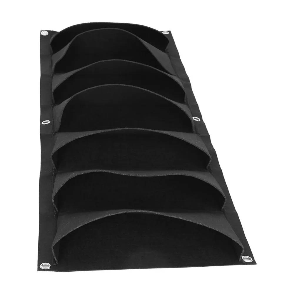 

2PCS 7 Pockets Plant Grow Bag 100*30cm Felt Grow Bag Breathable Easy Installation Wall Hanging Plant Bag Indoor Gardening