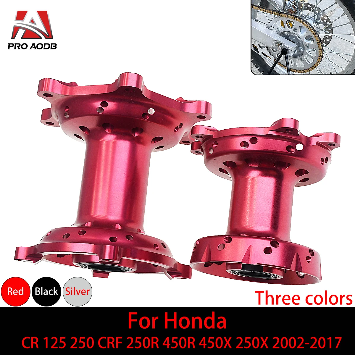 

Motorcycle 36 Holes CNC Front Rear Wheel Hub For HONDA CR125 250 2002-2007 CRF 250R 450R 450X 250X 2002-2017 Motocross Etc Model