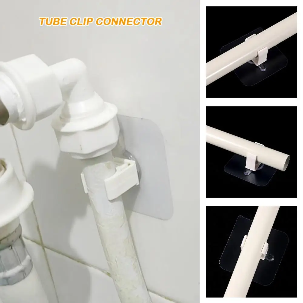 1/5Pcs Punch-free Self-adhesive Pipe Clamp Aquarium Fish Tank Watering Adapter Water Tube Holder Garden Irrigation