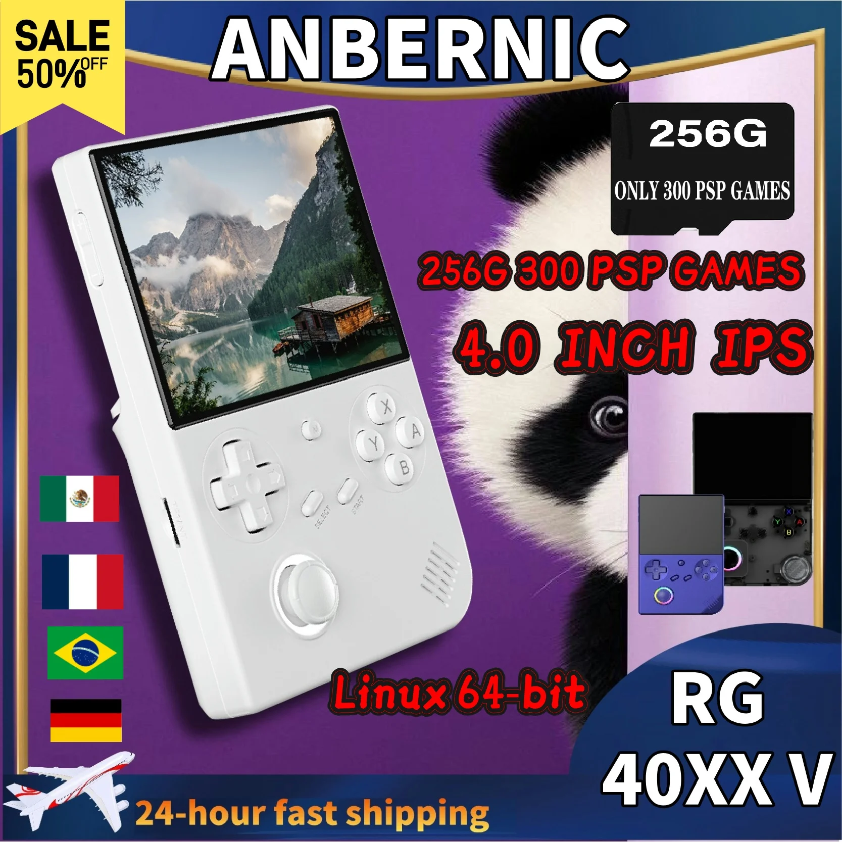 ANBERNIC RG40XXV RG 40XXV Retro Handheld Game Console video game consoles Support Output 5G WiFi Linux System Bluetooth PSP Game