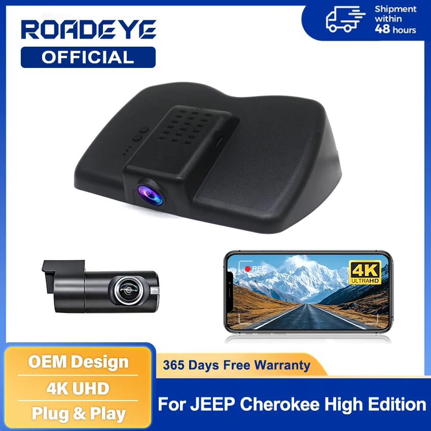 

For Jeep Grand Cherokee WK2 2015~2018 4K HD 2160P Plug and Play Wifi Car DVR Video Recorder Built-In Wi-Fi Support Dash Cam