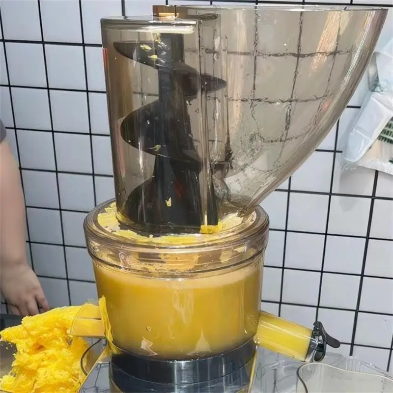 500W Commercial High Productivity Big Mouth Slow Speed Cold Press Fresh Coconut Flesh Pieces Juicer Machine
