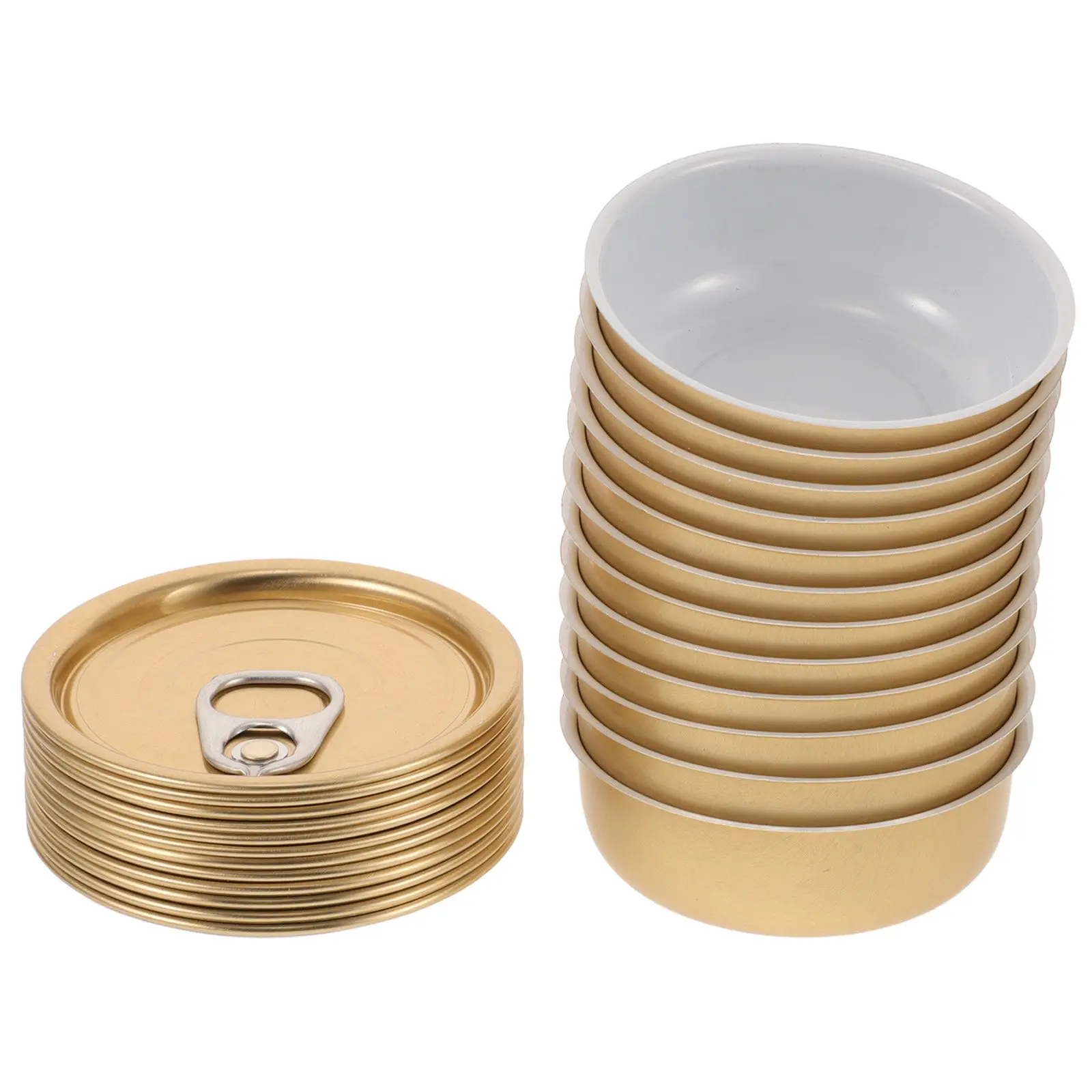 12 Latas de Aluminio de 40 ml Fáciles de Abrir para Almacenamiento de Alimentos, Postres, Mousse, Pasteles, Golosinas para Mascotas, Bocadillos, Té, Café, Galletas, Recuerdos para Fiestas