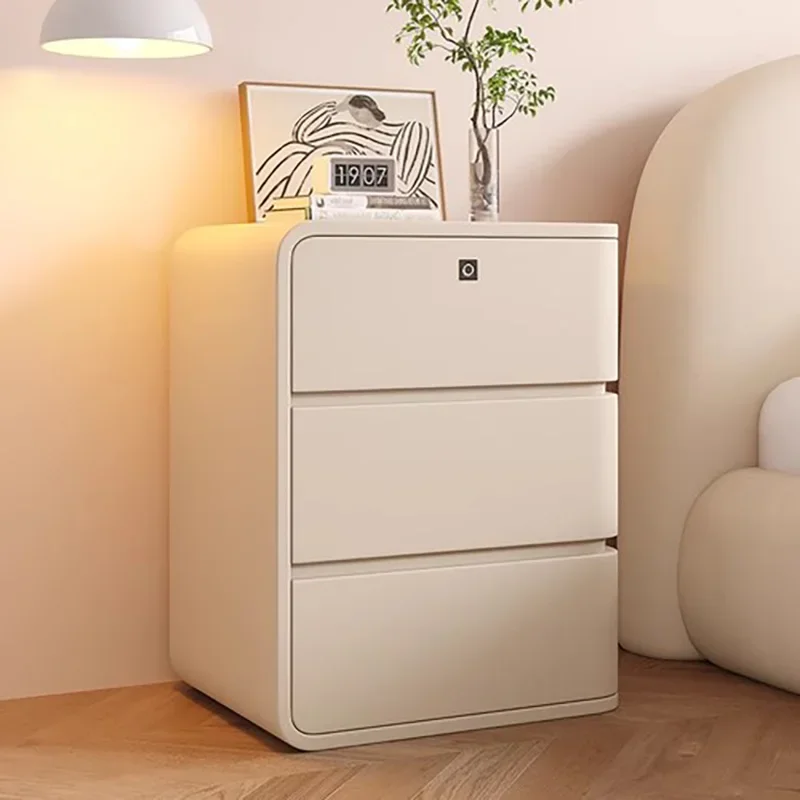 Drawer Bedroom Nightstand Modern Storagespace Saving Wood Nightstand Minimalist European Comodini Furniture Decoration