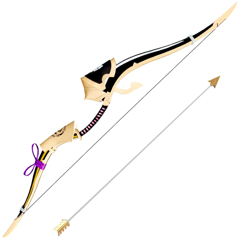 Game Genshin Impact Naganohara Yoimiya Cosplay Weapon Thundering Pulse Bow and Arrow Demon-breaking Bow Tartaglia Weapon Props