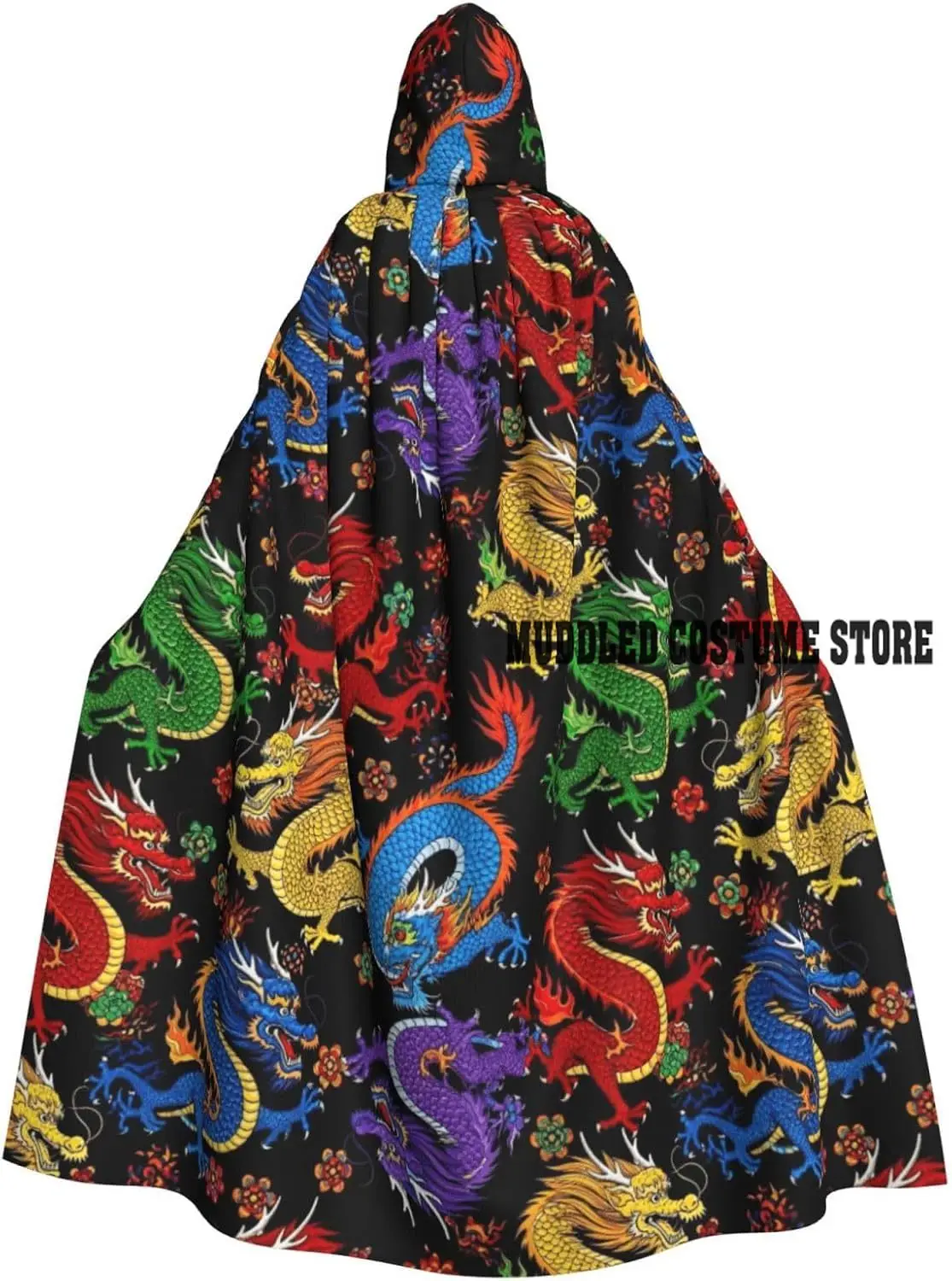 

Dragon Women Men Adults Full Length Hooded Cloak Cape with Hooded for Halloween Cosplay Costumes