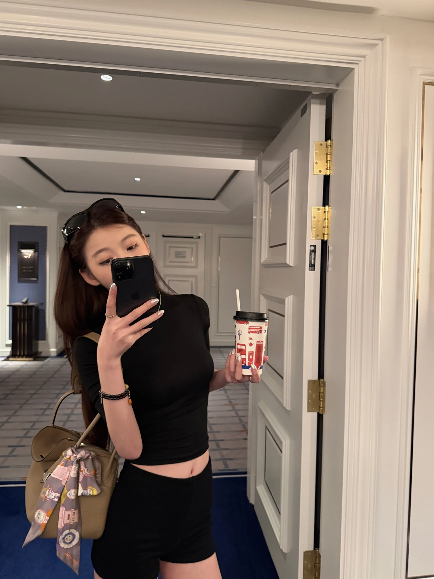 here-yaya-op-シルクブレンド-バレエ-ダンス-スタイル-スリム-フィット-tシャツ-カジュアル-レジャー-半袖-クール-ネック-デザイン-レディース-トップス