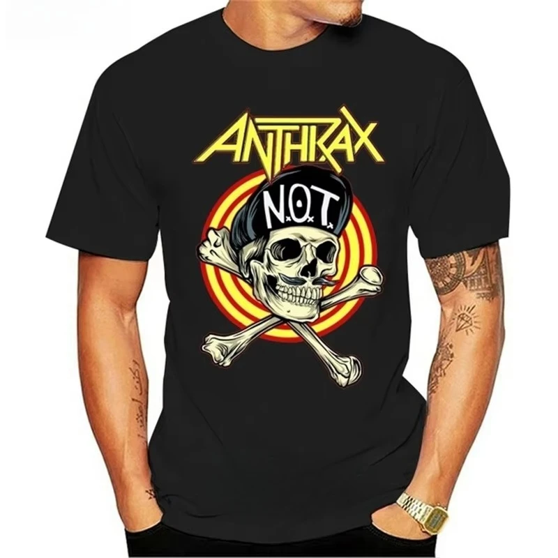 Camiseta con estampado 3D de Rock Metal Anthrax Music Band para hombre y mujer, camisa informal de manga corta de secado rápido para verano