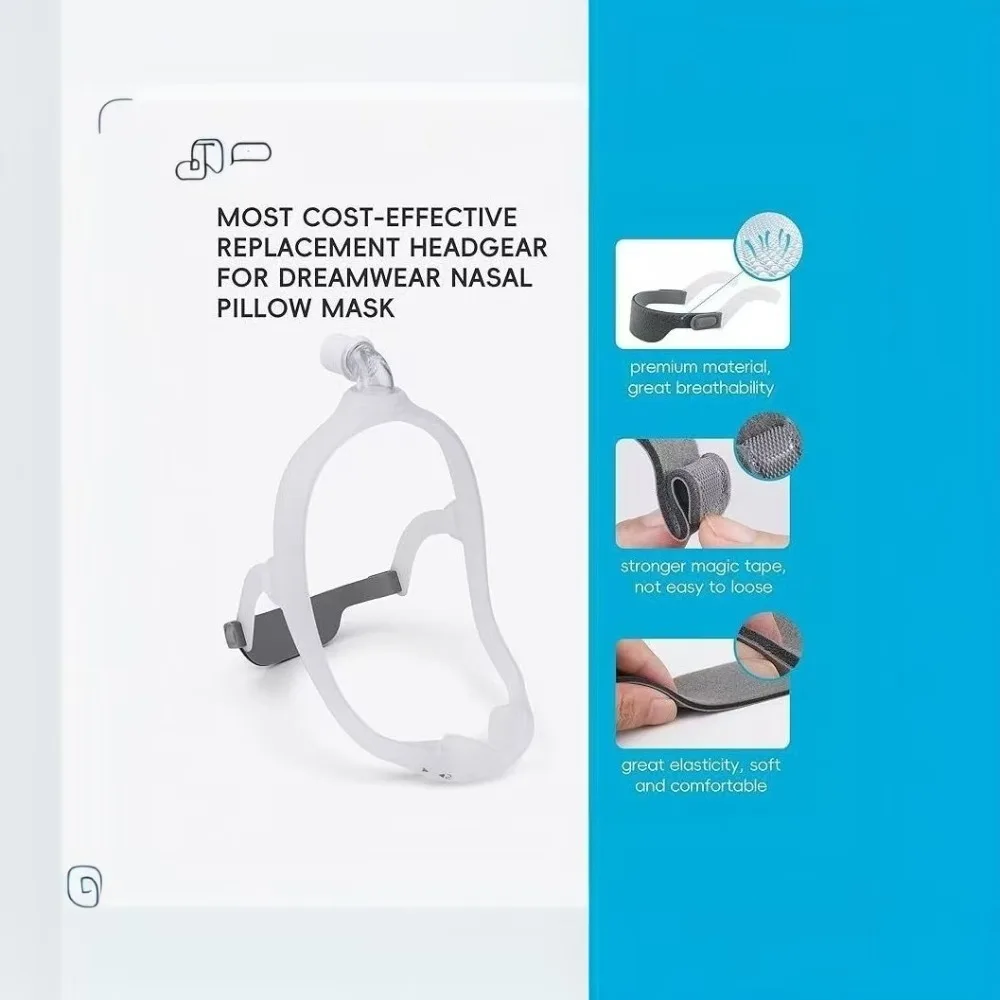 

Головные уборы Philips CPAP Назальная подушка DreamWear с левыми и правыми крючками Удобный ремешок с крючком Легко регулируется в общем использовании