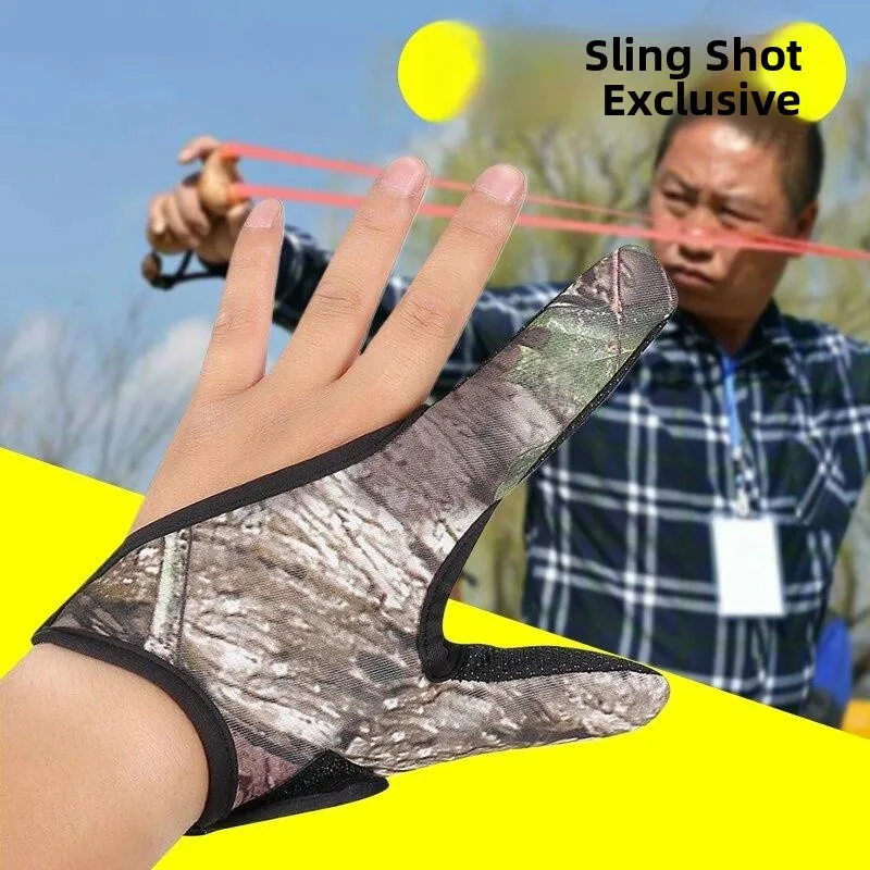 Fishing Thumb Protection Gloves Archery Elastic Half Finger Summer Gloves Anti-Cut Anti-Stab Archery Slingshot Protective Covers