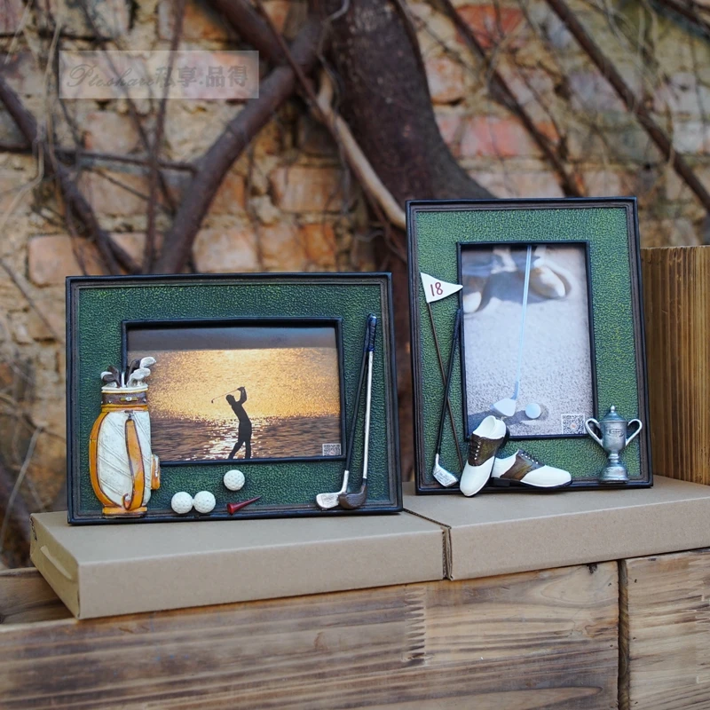 

Golf bag creative birthday commemorative craft gift small gift decorative prize ornament table photo frame
