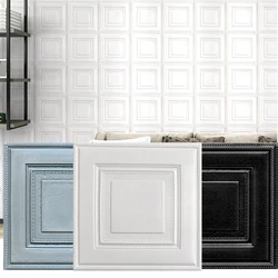 10/20/30/50pcs 35*35cm 3D Self-Adhesive Wall Sticker Waterproof Bedroom Living Room ceiling Background Home Decoration Wallpaper