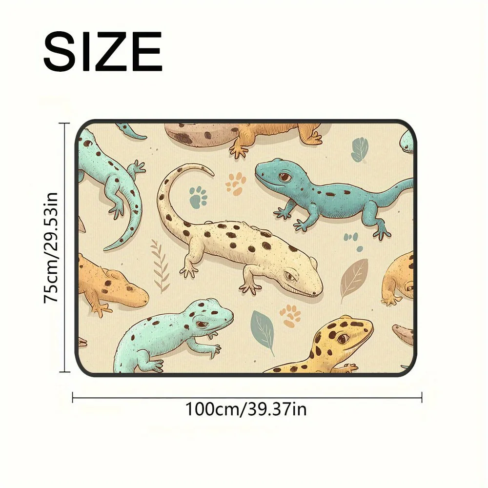 1pc Car Trunk Liner Decorated With Playful Lizards Pattern, SUV Floor Mat For Storage, Pet Cages, Groceries, Or Business Gear, S