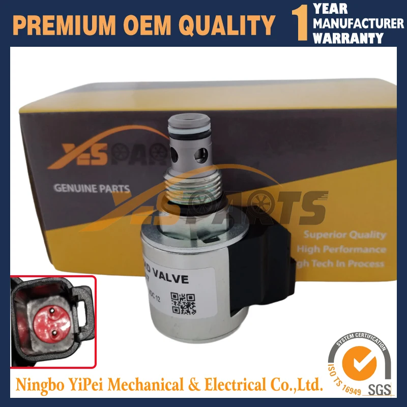 

25-222657 12V Solenoid Valve for JCB 3CX Hydraulic Pump 3CX solenoid valve 4CX 5CX Solenoid Valve Assembly 25-222657