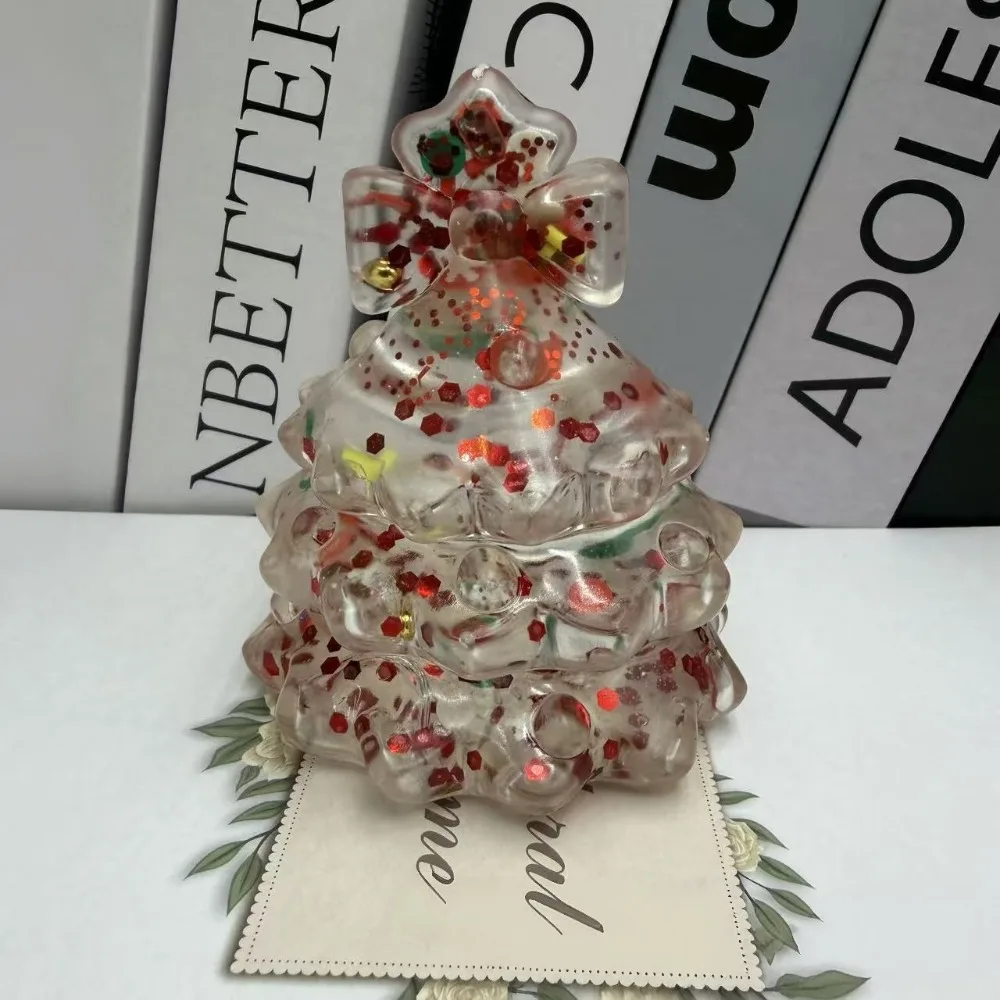 Squeezing Christmas Squeezed Cube Super Soft Realistic Christmas Tree Pinch Comfortable Santa Claus Snowman Sequin Stress Ball