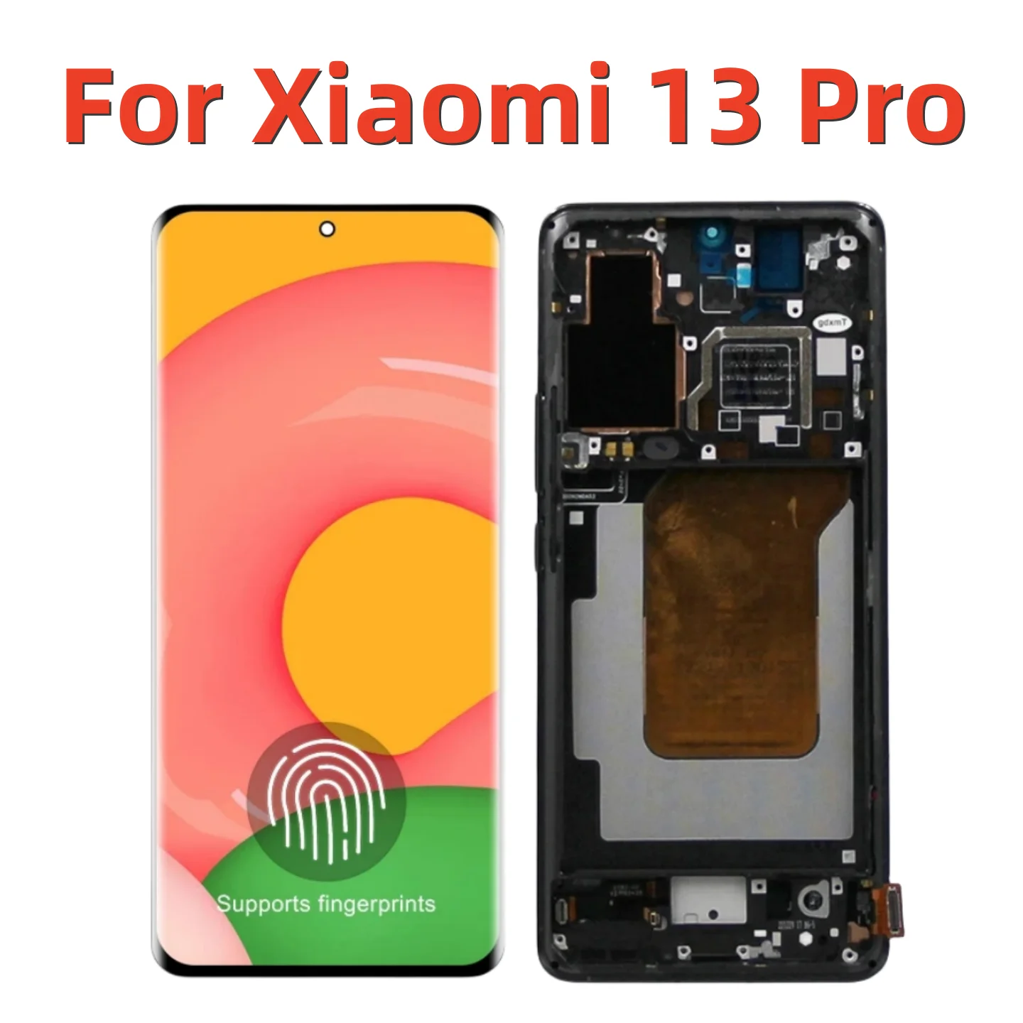 

6.73" Mi 13 Pro Screen Replacement, for Xiaomi 13 Pro 2210132G 2210132C Lcd Display Digital Touch Screen with Frame Replacement