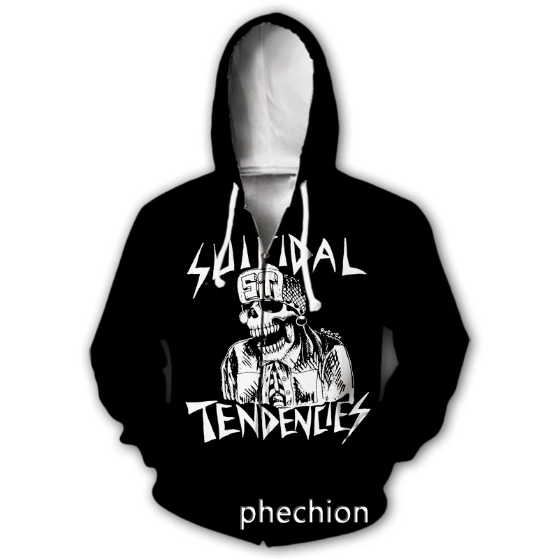 

phechion Men/Women 3D Print Suicidal Tendencies Band Casual Zipper Hoodies Fashion Men Loose Sporting Zip Up Hoodies J37