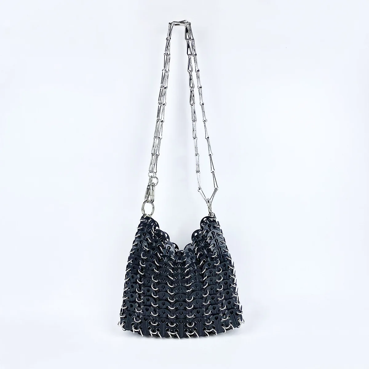 Designer Metal Sequins Chain Woven Bag luxury Women Bags Hollow Evening Bags Clutch Female Travel Holiday Shoulder Bag Handbag