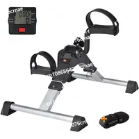 Mini Exercise Bike Arm and Leg Exerciser with LCD Monitor, Adjustable Resistance, Fold Pedal Exerciser for Arms and Legs