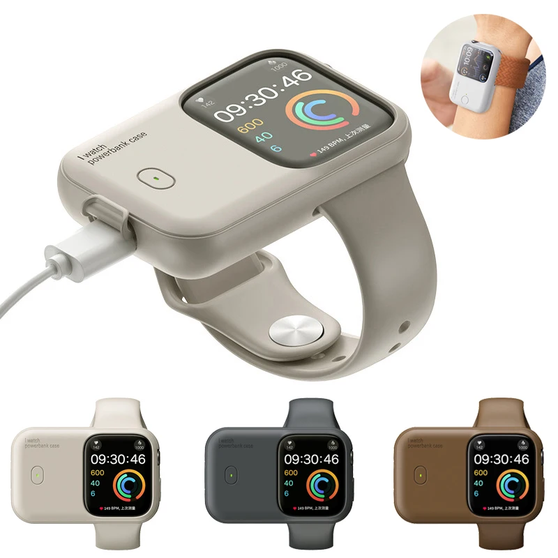 

Portable Wireless Charger 1200mAh Power Bank Device for Apple Watch 8 7 6 5 4 SE Ultra for iWatch Fast Charging Case