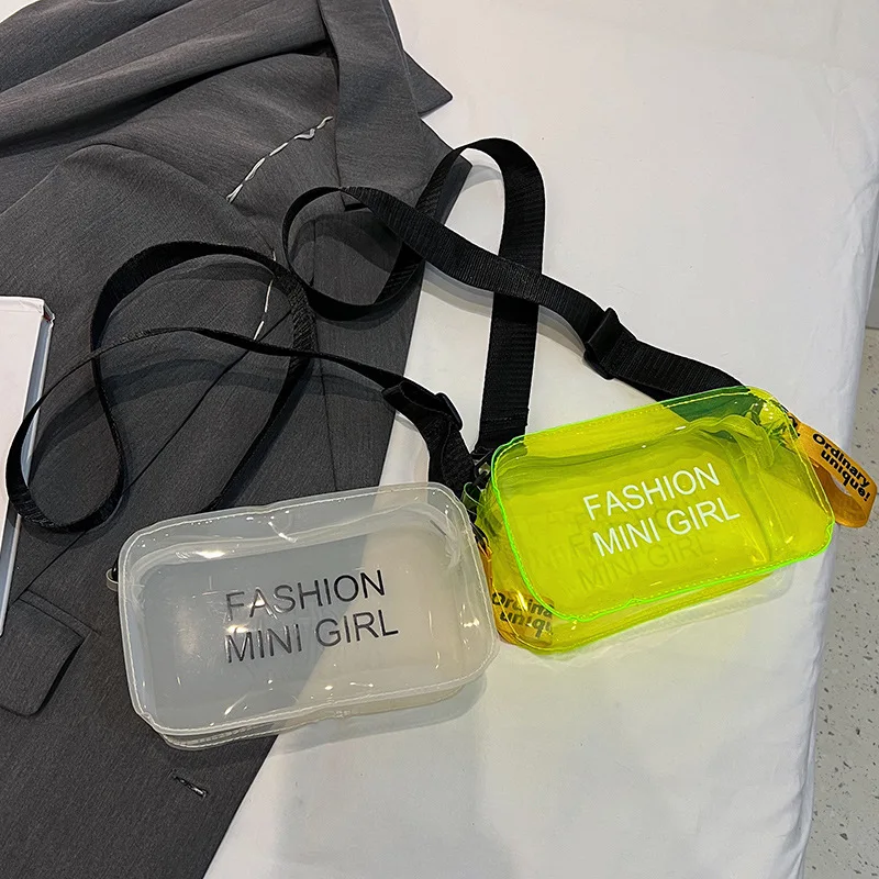 2024 Summer New Jelly Bag Small Bag Transparent Saddle Bag Handheld Single Shoulder Crossbody Bag Underarm Bag Camera bags