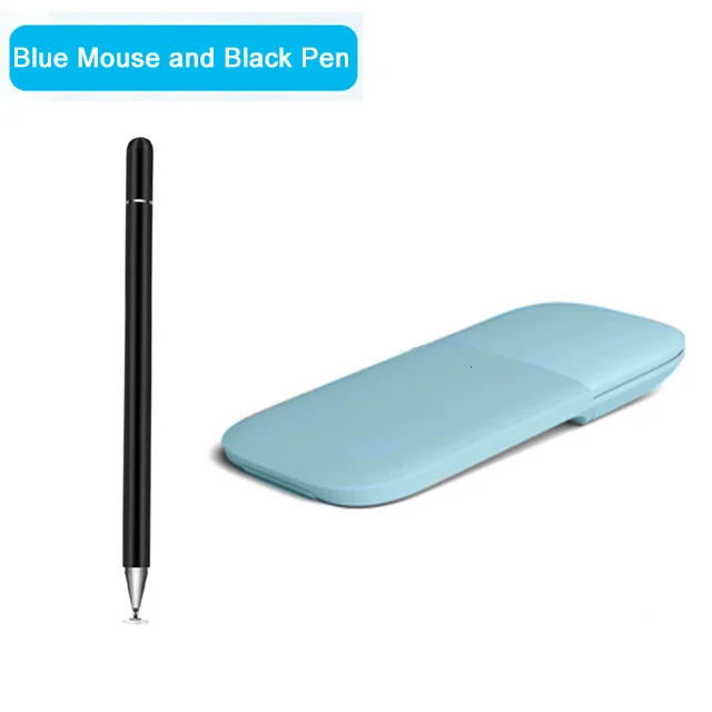 Elrcdnox Bluetooth 4.0 Drahtlose Maus 1600 DPI Folding Arc Touch Maus Schlanke faltbare stille Mäuse mit Touchscreen-Stift für MacBook Laptop 6