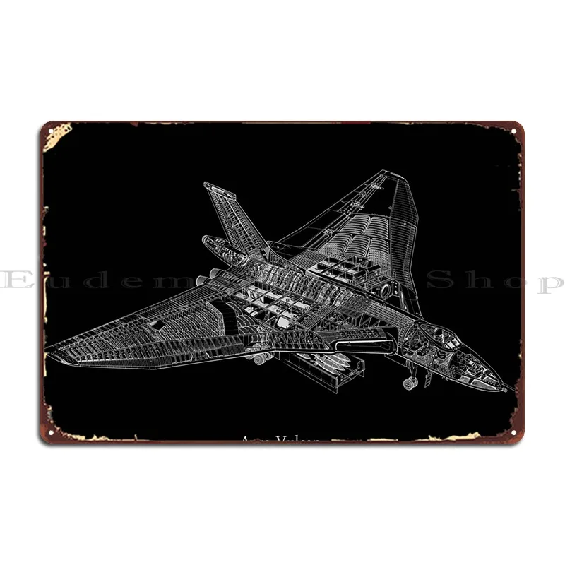 Avro Vulcan Metal Sign Wall Decor Kitchen Design Printing Retro Tin Sign Poster