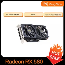 Radeon RX 580 8GB Gddr5 256bit GPU Computer Game Graphics Card Mining Hash Rate 28mh / S