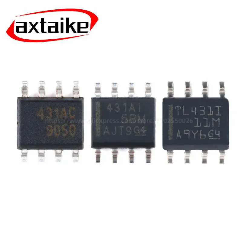 10PCS TL431ACDR TL431AIDR TL431CDR TL431IDR 431AC 431AI TL431C TL431I TL431 SOIC-8 431 SMD Voltage Reference Chip IC