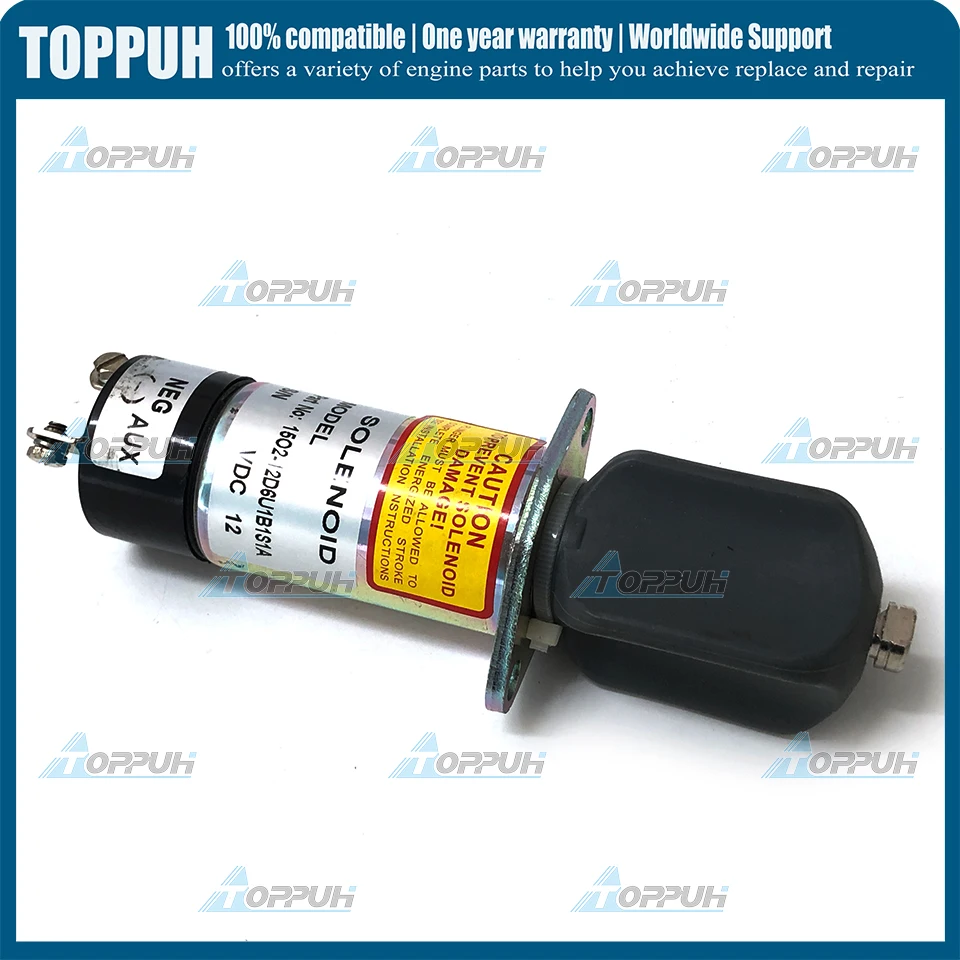 

12V 1502-12D6U1B1S1A New Fuel Stop Solenoid 1502 Series For WOODWARD 307-2546 2 Terminal