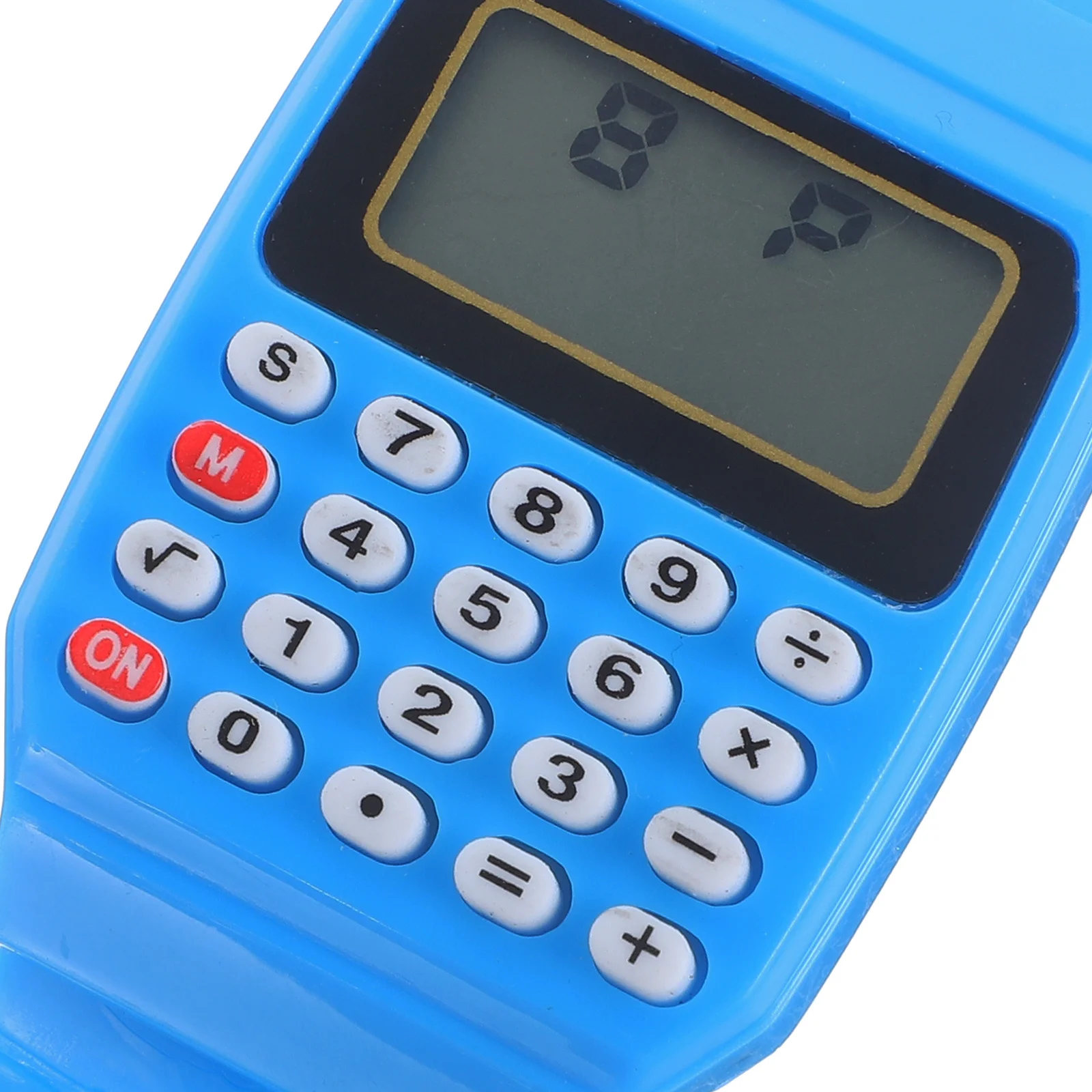 2Pcs Blue Calculator Watch for Children Creative Aid Wearable Math Device Comfortable Gift for Kids