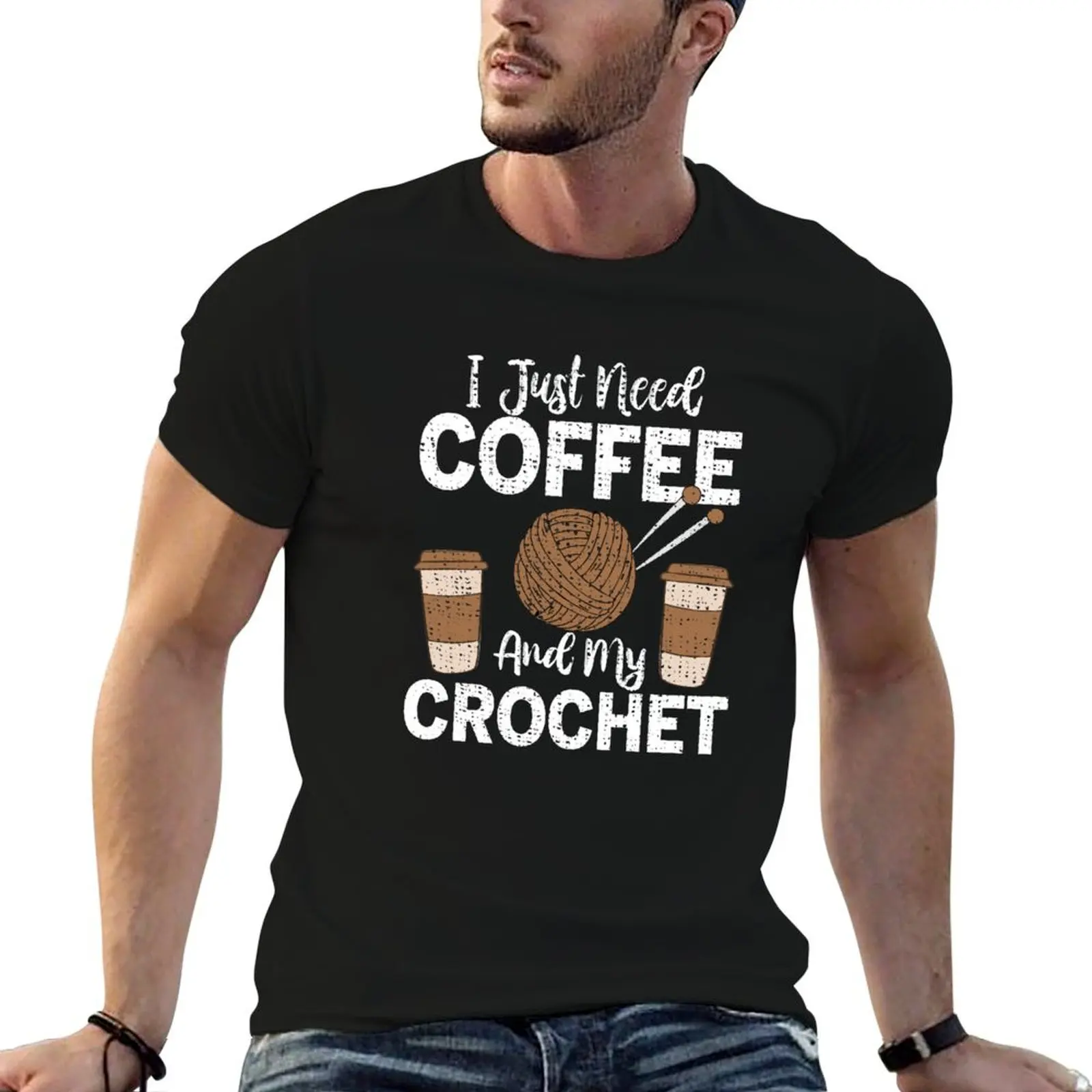 Funny cute crochet T-Shirt Modern Style Print T-Shirt