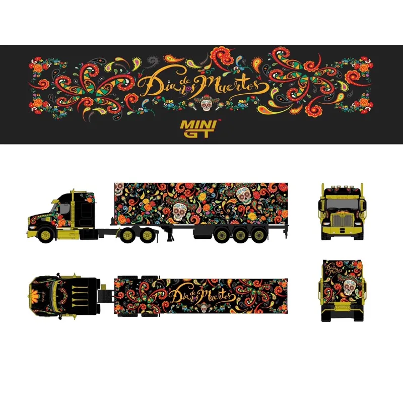 

In stock: 1:64 Western Star tractor + container truck die-cast alloy car model, boys' festival gift toy, adult decorative item.