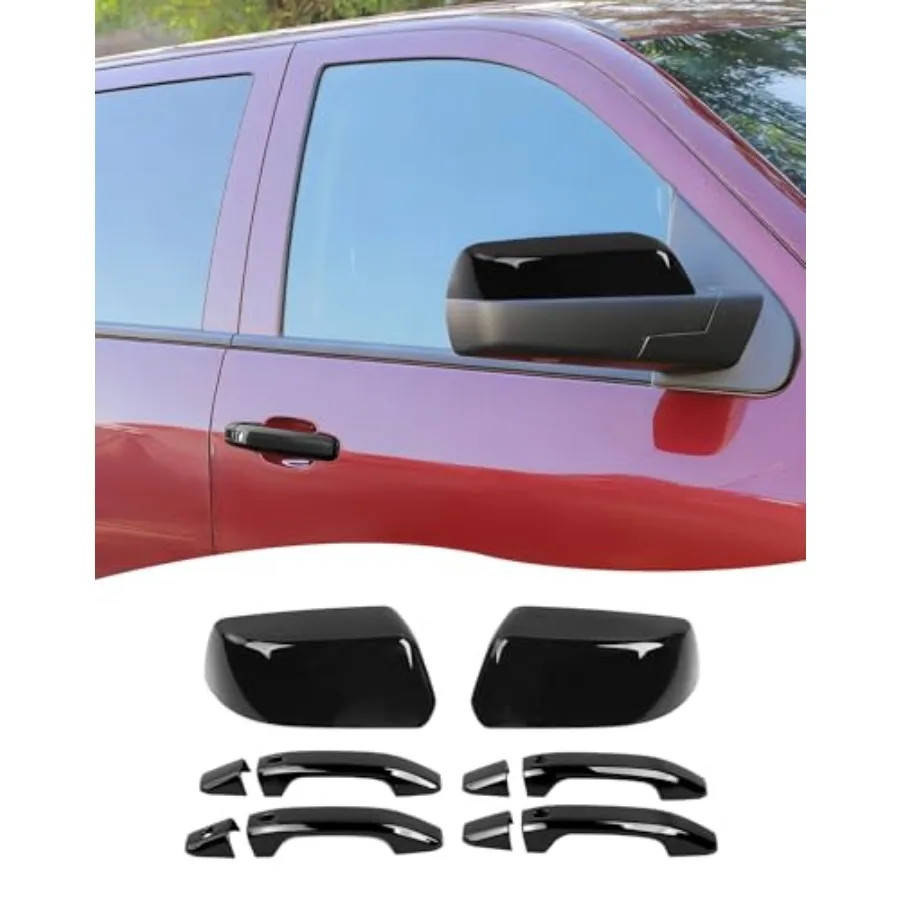 

Carbon fiber Mirror Cover Caps and Door Handle Covers Compatible with 2015-2019 Chevy Tahoe Suburban GMC Yukon/ESCALADE Exterio