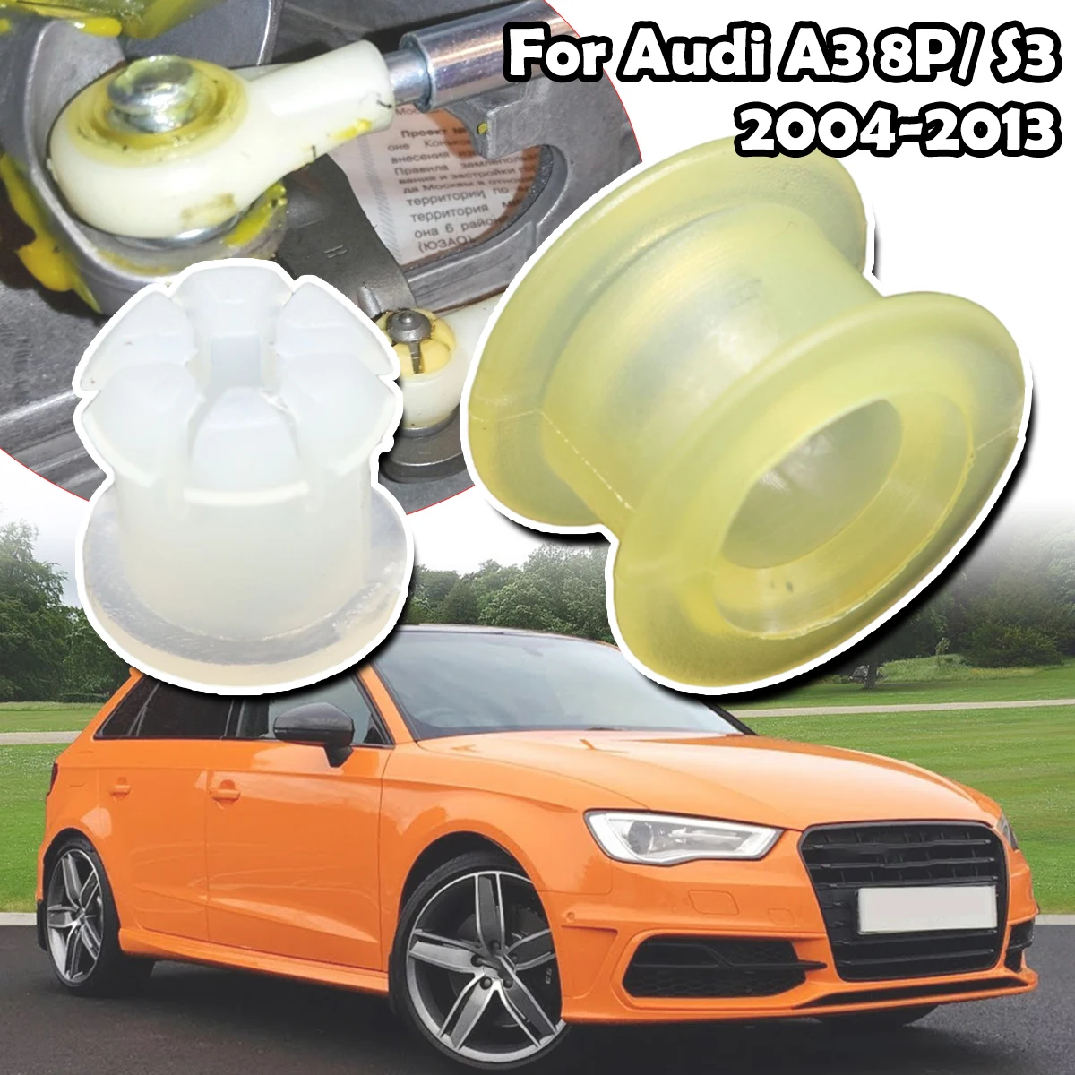 

For Audi A3 8P/ S3 2004 2005 - 2013 Gearbox Shifter Cable End Saver Bushing Set Selector Lever Trambulator Repair Kit 171711067B
