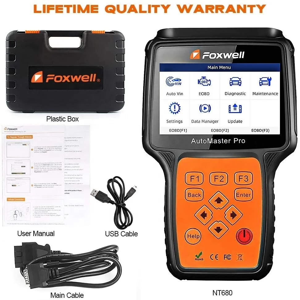 2021 Hot Selling Top Quality Foxwell NT680 Pro All System All Makes Scanner with Special Functions Updated Version of NT644 Pro