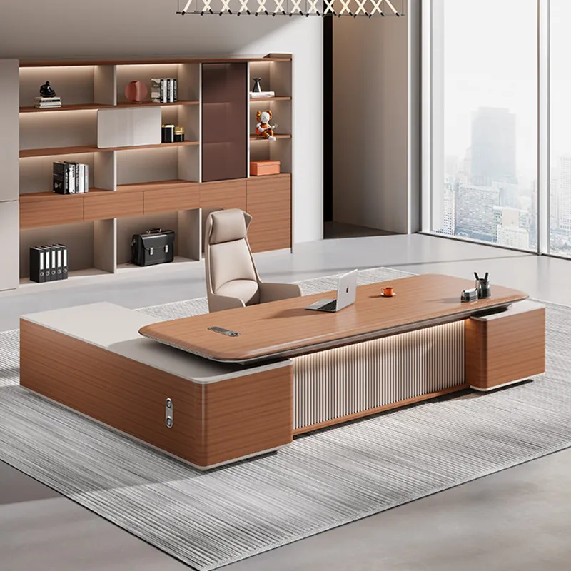 Senior manager table and chair combination simple blister process president's room large class table furniture