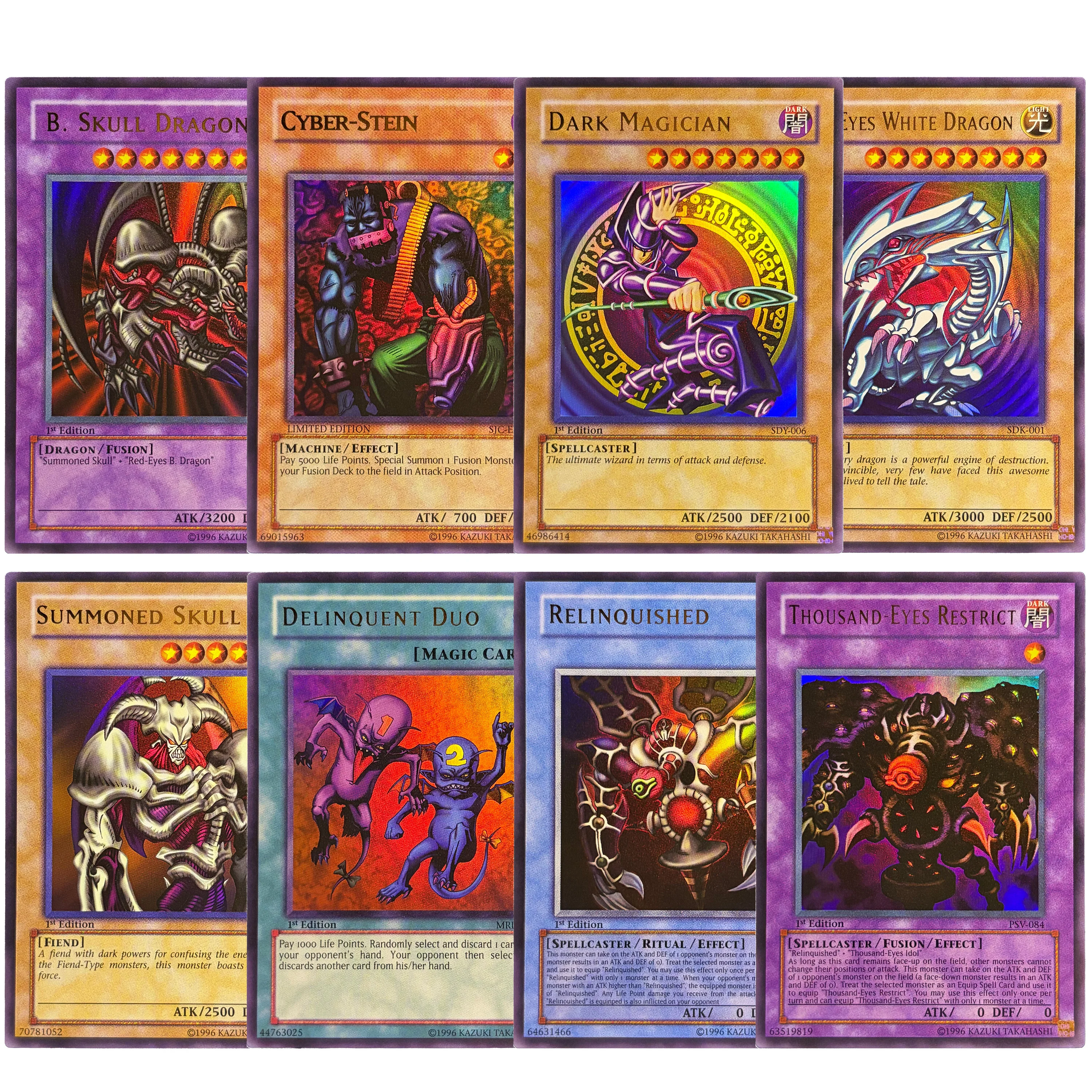 Yu-Gi-Oh! Tarjetas Proxy Vintage de Colección TCG 1.ª Edición SDK-001 SJC-EN001 MRD MRL PSV YCSW OG Players, Juguetes de Nostalgia Infantil