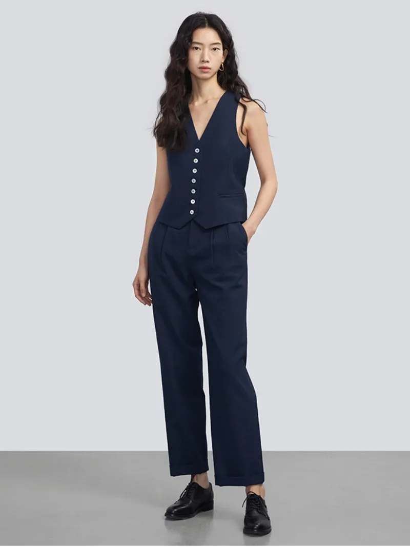 

Women's Vest Casual Commuting Loose V-neck Single-breasted Vest New in Matching Sets Cardigan 2023 조끼베스트 여성