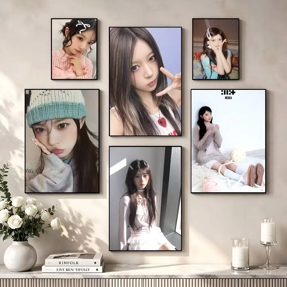 Music Korean Kpop I-illit MOKA Poster Waterproof Wall Art Sticker For Bar Living Room Vintage Decor High Quality Print Gift