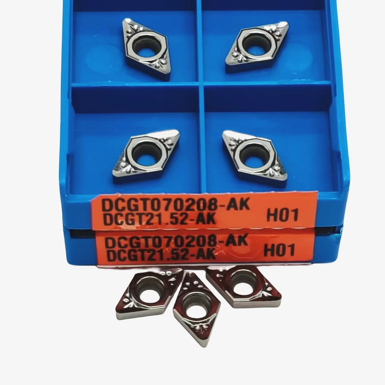 DCGT070202 DCGT070204 DCGT070208 AK H01 100% lama in lega di alluminio originale DCGT 0702 inserti per tornio CNC lavorazione dell'alluminio