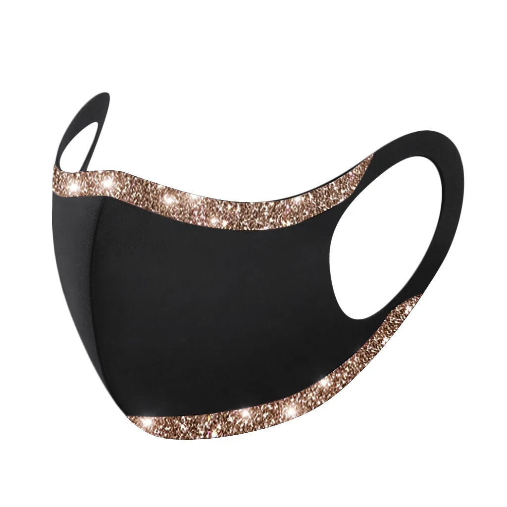 1PC Adult Sequins Windproof Reusable Printed Face Mask