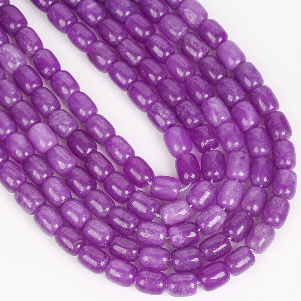 Natursteinperlen, 8 x 12 mm, Amethyst, rund, lose Abstandsperlen für die Schmuckherstellung, DIY-Armbänder, Ohrringe, Zubehör