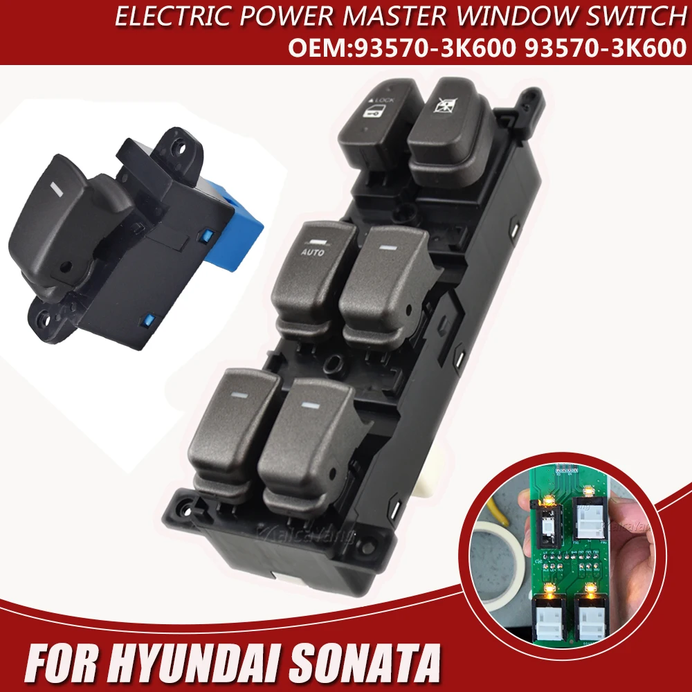 Window Main Switch Glass Lifter Button For Hyundai NF Sonata 2008 2009 2010 93580-3K500 93580-3S000