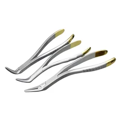1pc Dental Root Fragment Tooth Extraction Forceps Stainless Steel Curved Beak Serrated Maxillary Mandibular Autoclavable Tools
