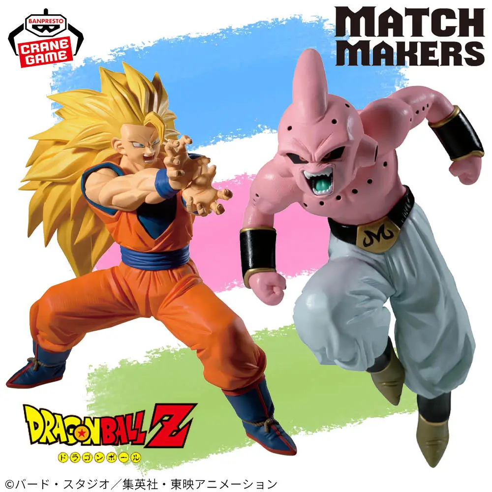 

In Stock Genuine BANPRESTO MATCH MAKERS Dragon Ball Z Super Saiyan 3 Son Goku Majin Buu Figure Anime Model Toy