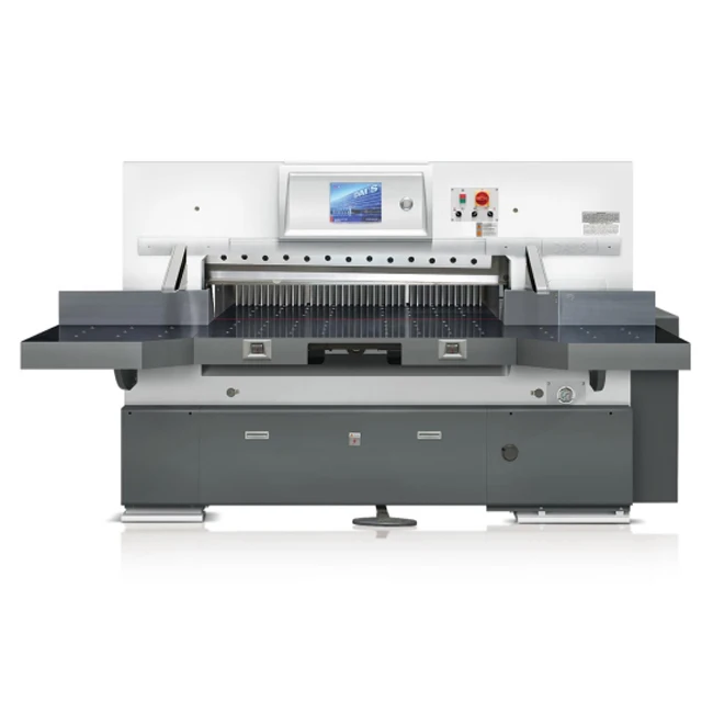 QK-150M10 Robustes 10-Zoll-Farb-LCD-Computer-Steuerungssystem 1150 mm hydraulische Papier-Guillotine-Schneidemaschine